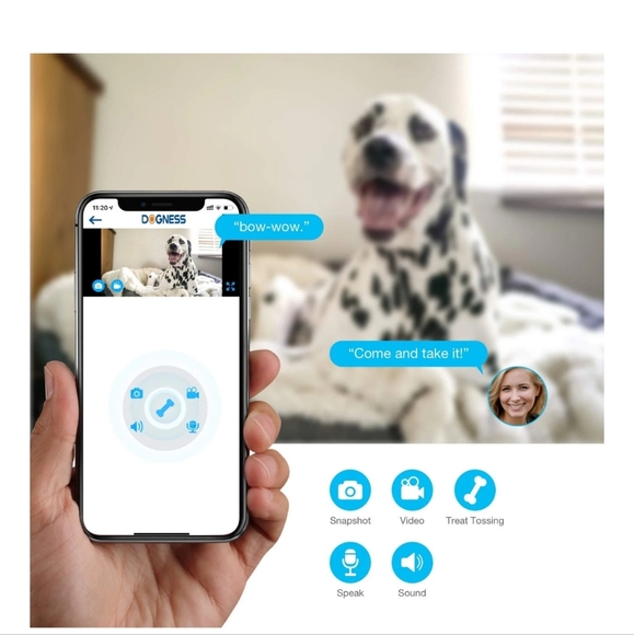 Nib 3in1 Treat Tosser + 2 way speakers + camera (WiFi+app) Attn ALL Pet Lovers - Picture 5 of 11